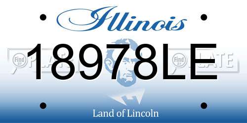 18978LE Illinois License Plate