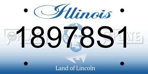 18978S1 Illinois License Plate