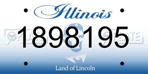 1898195 Illinois License Plate