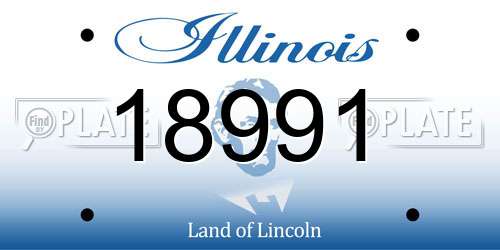 18991 Illinois License Plate