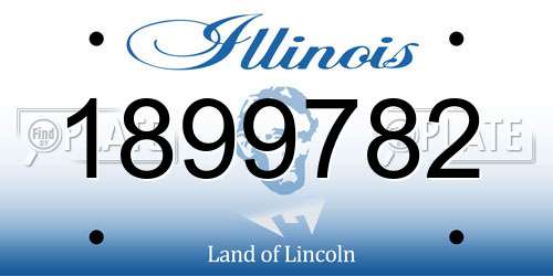 1899782 Illinois License Plate