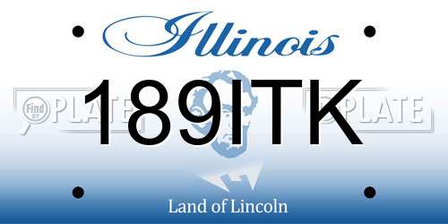 189ITK Illinois License Plate