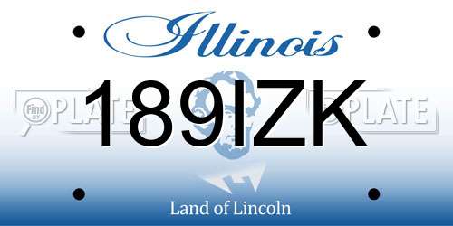 189IZK Illinois License Plate