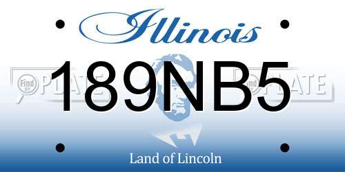 189NB5 Illinois License Plate