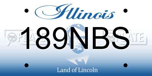 189NBS Illinois License Plate