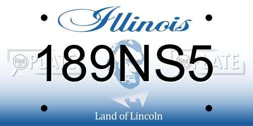 189NS5 Illinois License Plate