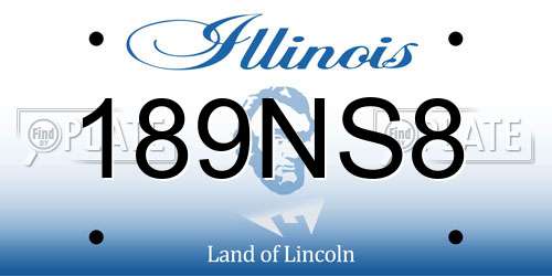 189NS8 Illinois License Plate