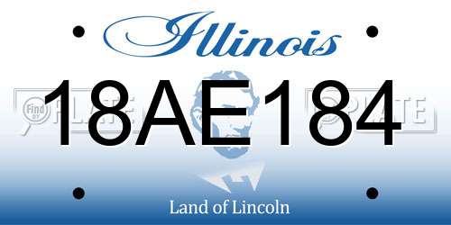 18AE184 Illinois License Plate