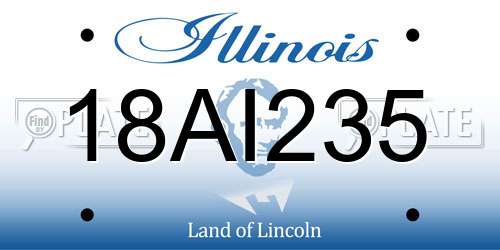 18AI235 Illinois License Plate