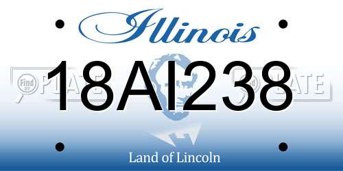 18AI238 Illinois License Plate