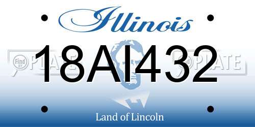 18AI432 Illinois License Plate