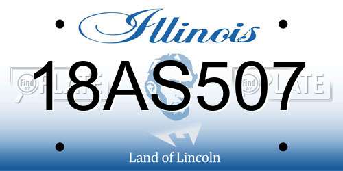 18AS507 Illinois License Plate