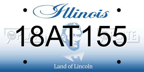 18AT155 Illinois License Plate