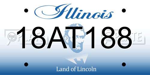 18AT188 Illinois License Plate