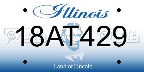 18AT429 Illinois License Plate