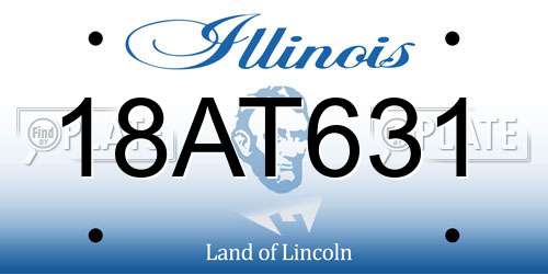 18AT631 Illinois License Plate