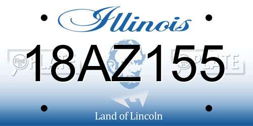 18AZ155 Illinois License Plate
