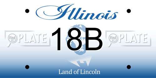 18B Illinois License Plate