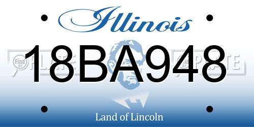 18BA948 Illinois License Plate