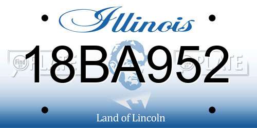 18BA952 Illinois License Plate