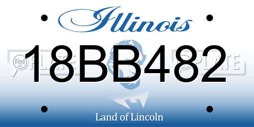 18BB482 Illinois License Plate