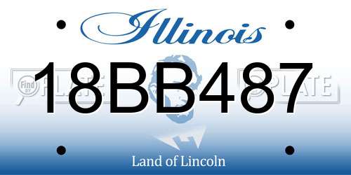 18BB487 Illinois License Plate