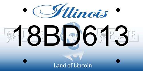 18BD613 Illinois License Plate