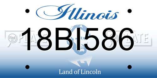 18BI586 Illinois License Plate
