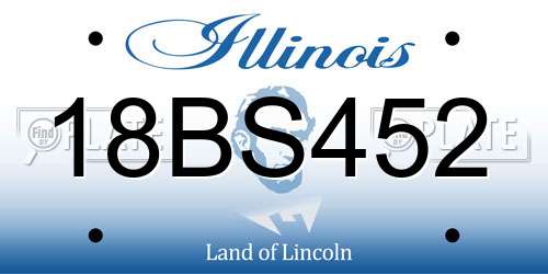 18BS452 Illinois License Plate