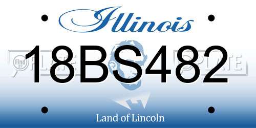 18BS482 Illinois License Plate