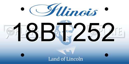 18BT252 Illinois License Plate