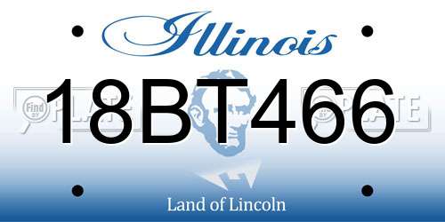 18BT466 Illinois License Plate