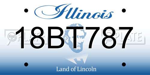 18BT787 Illinois License Plate