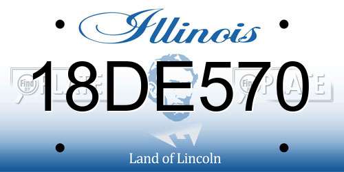 18DE570 Illinois License Plate
