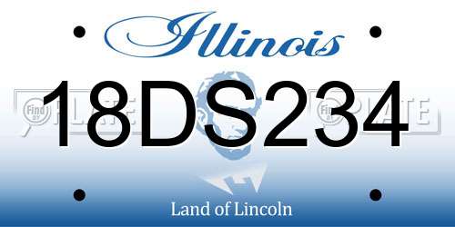 18DS234 Illinois License Plate