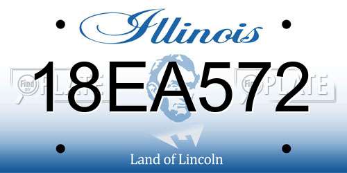 18EA572 Illinois License Plate