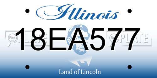 18EA577 Illinois License Plate