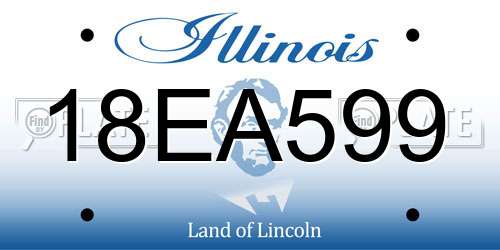 18EA599 Illinois License Plate