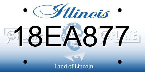 18EA877 Illinois License Plate