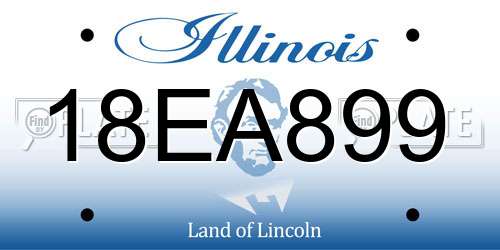 18EA899 Illinois License Plate