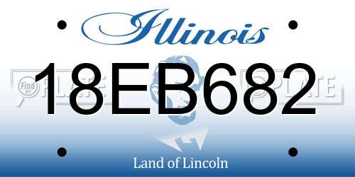 18EB682 Illinois License Plate