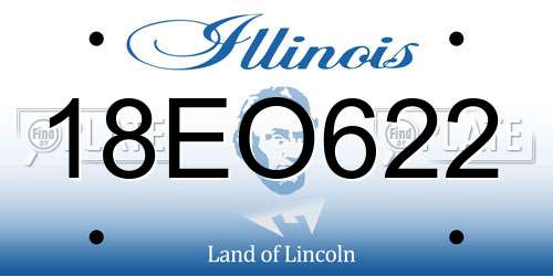 18EO622 Illinois License Plate