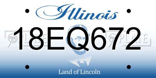 18EQ672 Illinois License Plate