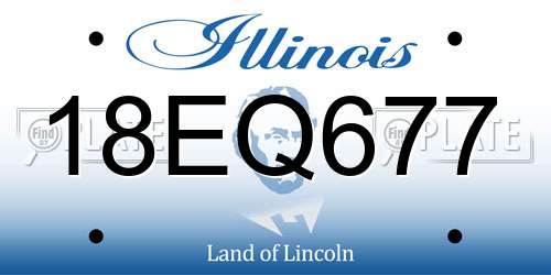 18EQ677 Illinois License Plate