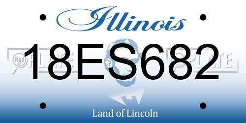 18ES682 Illinois License Plate