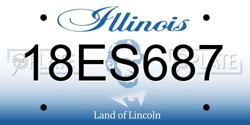 18ES687 Illinois License Plate