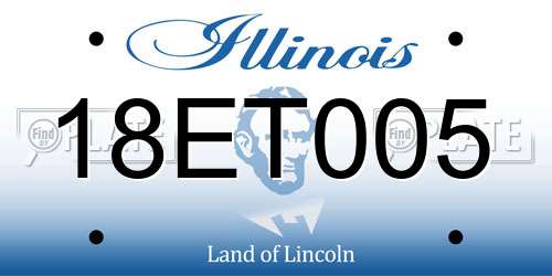 18ET005 Illinois License Plate