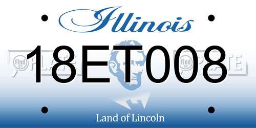 18ET008 Illinois License Plate