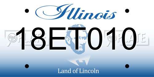 18ET010 Illinois License Plate