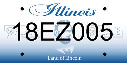 18EZ005 Illinois License Plate